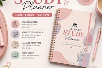 create professional study planner with premium design