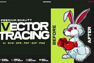 convert your image into production ready vector artwork
