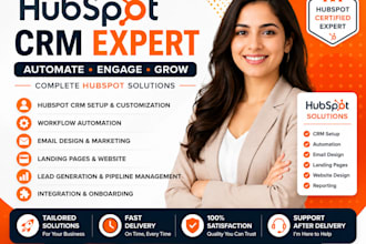 hubspot CRM expert, automation workflows, email design, website solutions