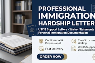 write immigration hardship and support letters