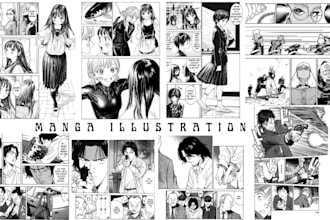 draw anime manga comic page webtoon manhwa illustration webcomic artist