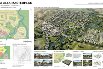 design urban planning, master plans, subdivision layouts, and zoning maps