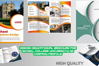 design educational brochure for school, college university or company profile