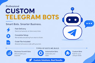 build custom telegram bots for your needs