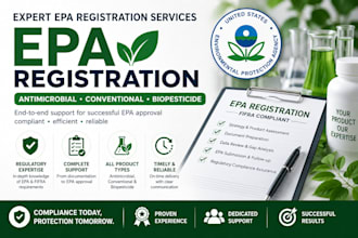 handle complete epa antimicrobial, conventional, and biopesticide registrations