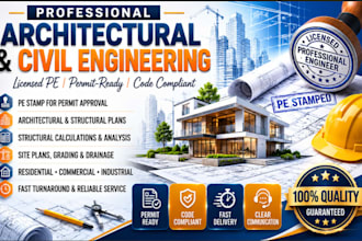 do architectural stamp permit drawing, house plans, engineering drawing