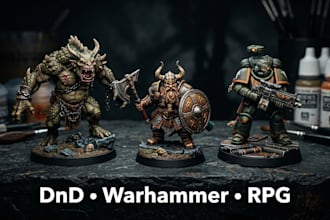 3d print and paint highly detailed dnd and warhammer miniatures