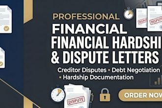 write financial hardship and dispute letters