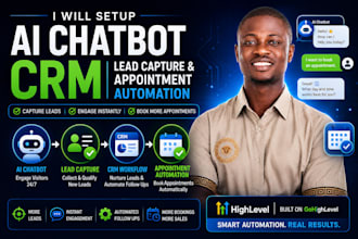 setup ai chatbot CRM lead capture and appointment automation