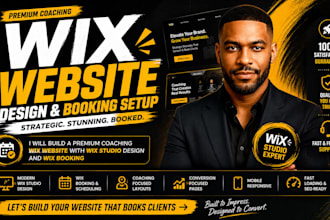 build a premium coaching wix website with wix studio design and wix booking