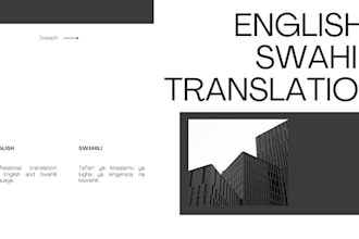 professionally translate english to swahili and swahili to english