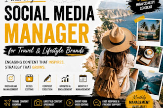 be your social media manager for travel and lifestyle content