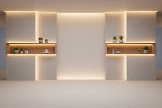 design realistic high quality virtual studio background