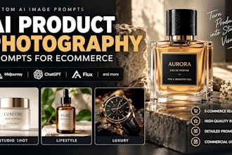 create ai product photography prompts for ecommerce
