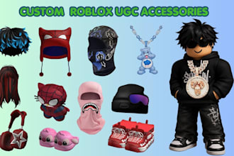 create custom roblox ugc accessories roblox hair roblox chain 3d hats ugc model