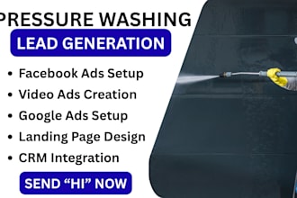 pressure washing leads, pressure washing facebook leads, google ads, video ads