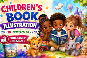 children story book illustration, children book illustration