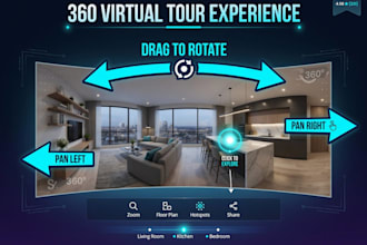 create 360 virtual staging, 3d renovation and twilight tour for real estate