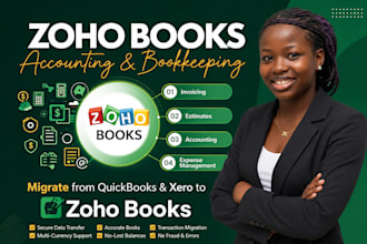 setup zoho books, zoho one, inventory zoho bookkeeping and migration