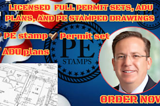 licensed full permit set adu pe stamped drawing usa licensed engineer permitbpla