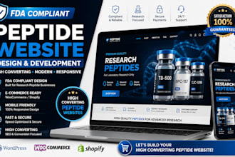 develop high converting peptide sarm nutraceutical nootropic woocommerce website