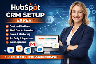 complete hubspot CRM setup, workflows, pipelines, and integrations