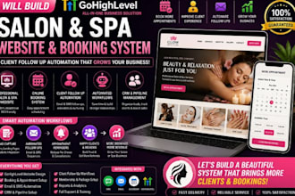 build gohighlevel salon spa website booking system client follow up automation