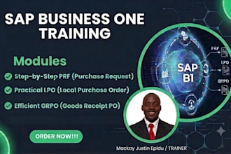 train how to create prf, lpo and grpo on sap business one