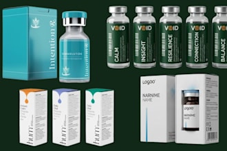 design peptide vial label, sarms supplement label, vial label design, 3d mockup
