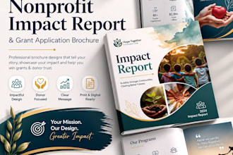create professional ngo impact report brochure design