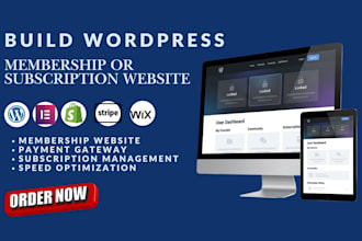 build premium wordpress website for membership or wordpress subscription website