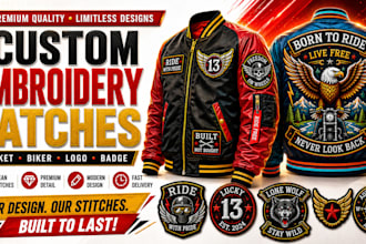 create embroidery digitizing for custom patches and jackets