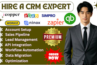 setup ninox crm simpro workiz zoho one copper zapier quickbooks automation