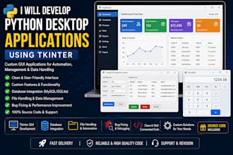develop python tkinter gui desktop applications