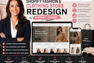 redesign your shopify fashion and clothing store as shopify expert redesign shop
