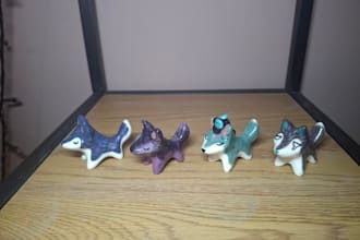 create ceramic figurines of aniamals, creatures