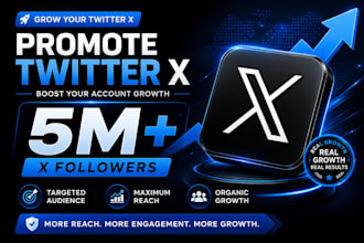 do twitter x marketing promote x account to 5m x followers and x management