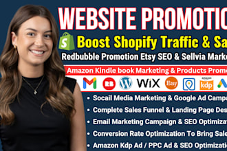 promote website book product redbubble etsy seo shopify sales sellvia marketing