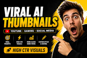 create viral ai thumbnail prompts for midjourney chatgpt and flux