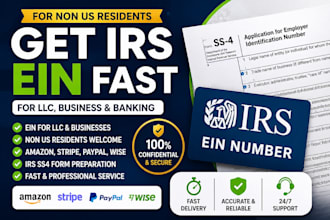 help non US residents get irs ein for llc and US business setup