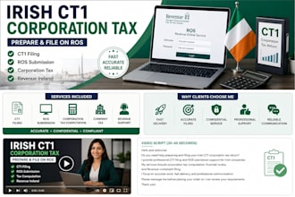 prepare and file irish corporation tax return ct1 on ros