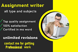 do assignment work of college and university for you