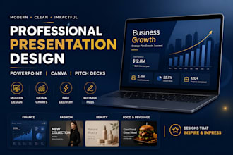 business and finance presentation designer