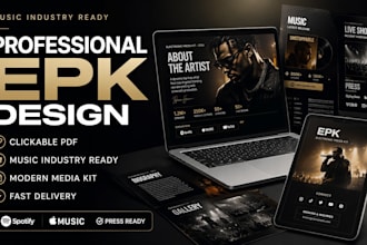 do electronic press kit epk design artist epk media epk clickable pdf music epk