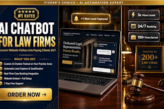 create ai chatbot law firm website lead capture consultation booking n8n