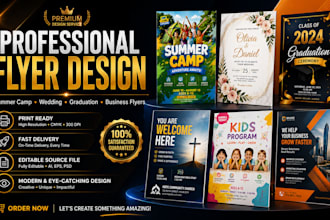 design summer camp kids program flyers push wedding graduation flyers design