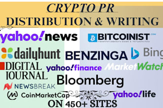 do crypto press release writing and crypto PR distribution, blockchain