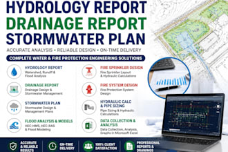 prepare hydrology report, hydraulic calculations and stormwater design
