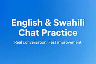 english, swahili, conversation chat support and language