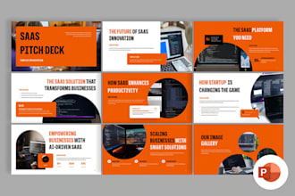 saas pitch deck design, investor presentation, business plan deck, canva PPT